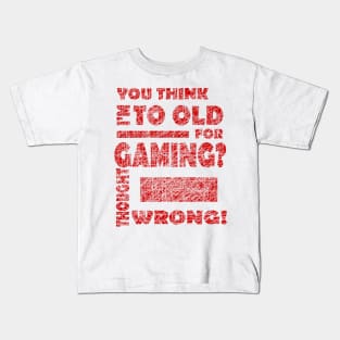 Gaming Headphones E-Sport Gambling Grandpa Alt Kids T-Shirt